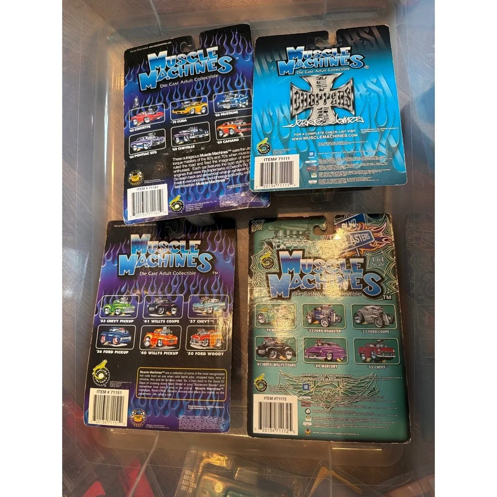 Muscle‎ Machines Die Cast Lot 4 1:64 Scale Cars Choppers 71161 71111 71151 71172